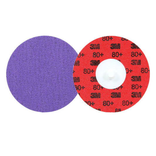 3M™ Cubitron™ 3 Roloc™ Langlebige Schleifscheibe 1184F, 80+ YF-Gewicht, TR, Purpur, 76 mm, 50/Karton, 200 Stk./VE