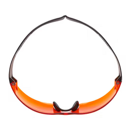 3M™ SecureFit™ 400 Schutzbrille, schwarz/brauner Rahmen, Scotchgard™ Antibeschlag- und Kratzschutzbeschichtung (K&N), orangefarbene Scheiben, SF406SGAF-BLA-EU