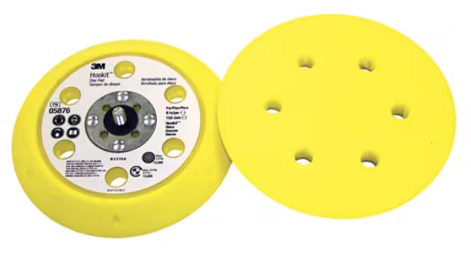 3M™ Hookit™ Standard Stützteller, gelb, 150 mm, 6-Loch