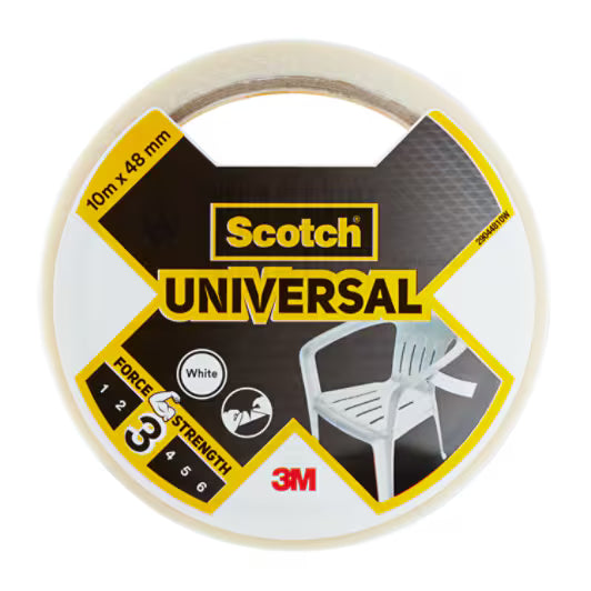 Scotch® Universal-Gewebeband weiß 2904, 10 m x 48 mm 6 Rollen/Karton