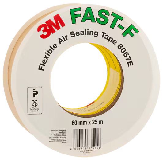 3M™ Flexibles Dichtband 8067E - FAST F, Hellbraun, 200 mm x 25 m, 0,25 mm, mit geteiltem Liner 50-50