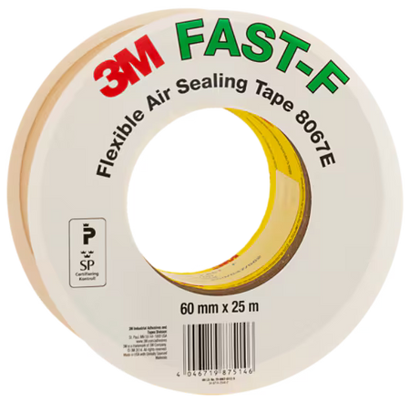 3M™ Flexibles Dichtband 8067E - FAST F, Hellbraun, 200 mm x 25 m, 0,25 mm, mit geteiltem Liner 50-50