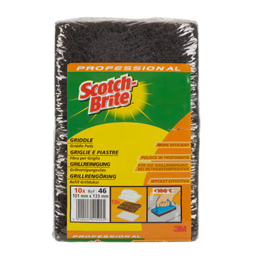 Scotch-Brite™ Backblech-Reinigungspad 46, Schwarz, 101 mm x 133 mm, 20/Karton