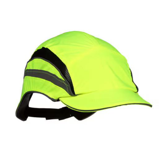3M™ First Base™ 3 Anstoßkappe 2021866, Classic, Hi-Viz, Gelb, kurzer Schirm, 55 mm, angepasst