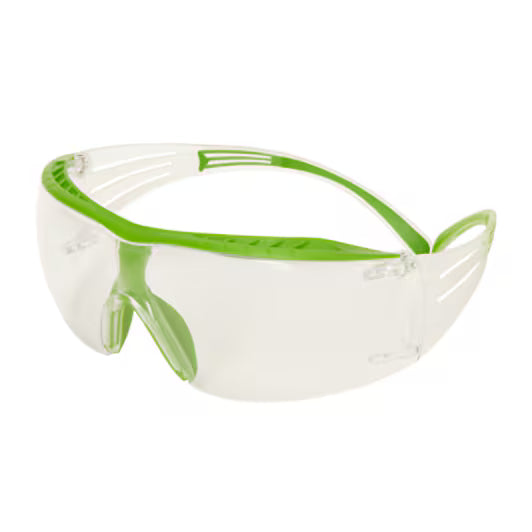 3M™ SecureFit™ 400X Schutzbrille, grün/klarer Rahmen, Scotchgard™ Anti-Beschlag- und Kratzschutzbeschichtung (K&N), klare Scheiben, SF401XSGAF-GRN-EU, 20/Karton