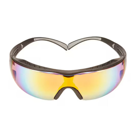 3M™ SecureFit™ 400X Schutzbrille, schwarz/schwarzer Rahmen, kratzfeste, verspiegelte orangefarbene Gläser, SF416XAS-BLK-EU, 20/Karton