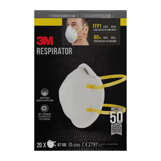 3M™ Atemschutzmaske 8710E, FFP1, ohne Ventil, 20/Packung