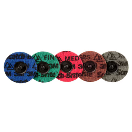 Scotch-Brite™ Roloc™ Precision Surface Conditioning Scheibe, PN-DR, Fein, TR, 38.1 mm, 50 Stück/Innenpackung, 200 Stück/Karton, Spenderverpackung