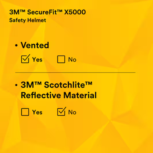 3M™ SecureFit™ X5000 Schutzhelm, belüftet, 1000 V, CE, rot, X5005VE-CE