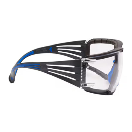 3M™ SecureFit™ 400 Schutzbrille, blau/grauer Rahmen, Schaumstoff, Scotchgard™ Antibeschlag- und kratzfeste Beschichtung (K&N), klare Gläser, SF401SGAF-BLU-F-EU