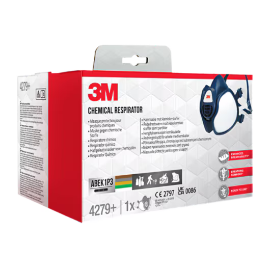 3M™ Wartungsfreie Halbmaske, 4279+, FFABEK1P3 D Filter, 1 Stück/Packung