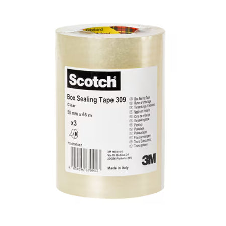 Scotch® Paketband 309 BCSR, transparent, 50 mm x 66 m