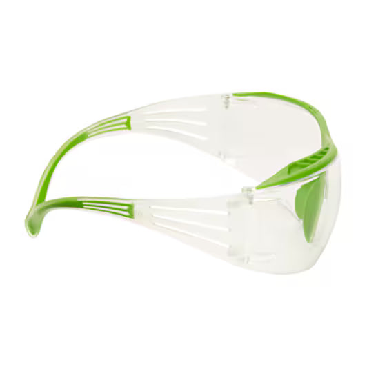 3M™ SecureFit™ 400X Schutzbrille, grün/klarer Rahmen, Scotchgard™ Anti-Beschlag- und Kratzschutzbeschichtung (K&N), klare Scheiben, SF401XSGAF-GRN-EU, 20/Karton