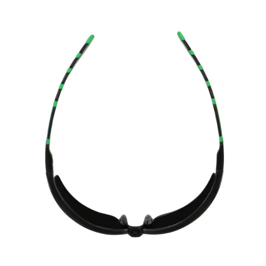 3M™ Solus™ 2000 Schutzbrille, schwarz/grüner Rahmen, kratzfest+ (K), IR 5.0 Grauglas, S2050ASP-BLK, 20/Karton