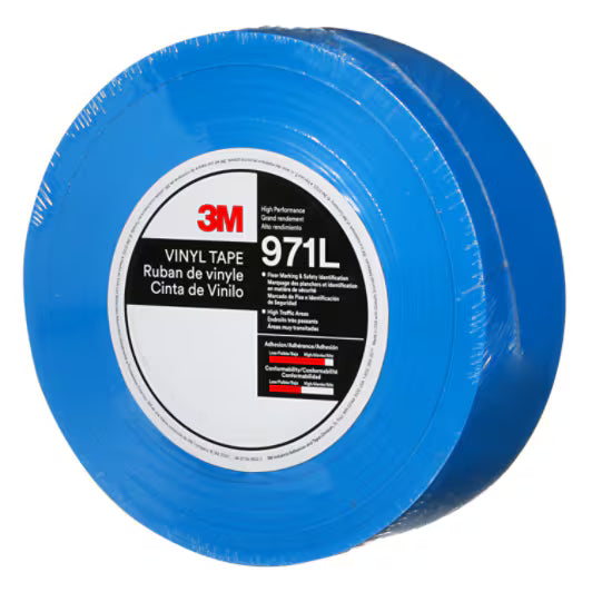 3M™ Robuste Bodenmarkierungsband 971L, Blau, 50.8 mm x 33 m, 0.43 mm, Einzeln verpackt Praktisch verpackt