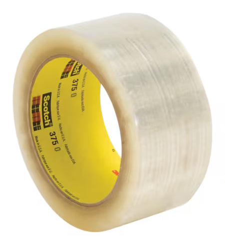 Scotch® Robustes Kartonverschlussband 375E, Transparent, 50 mm x 66 m, 0.075 mm