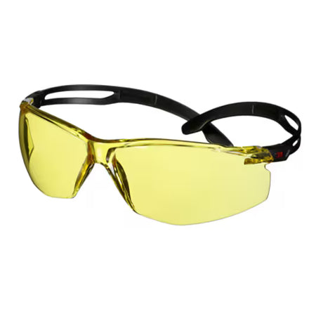 3M™ SecureFit™ 500 Schutzbrille, schwarzer Rahmen, Scotchgard™ Antibeschlag- und Kratzschutzbeschichtung (K&N), bernsteinfarbene Scheiben, SF503SGAF-BLK-EU, 20/Karton