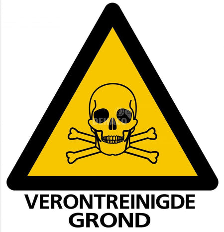 Absperrschild Bodensanierung gefährlicher Stoffe 33x32 cm