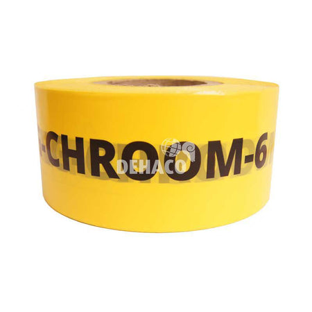 Absperrband „Chrom-6 – Zutritt verboten“ 8 cm x 500 Meter gelb DE