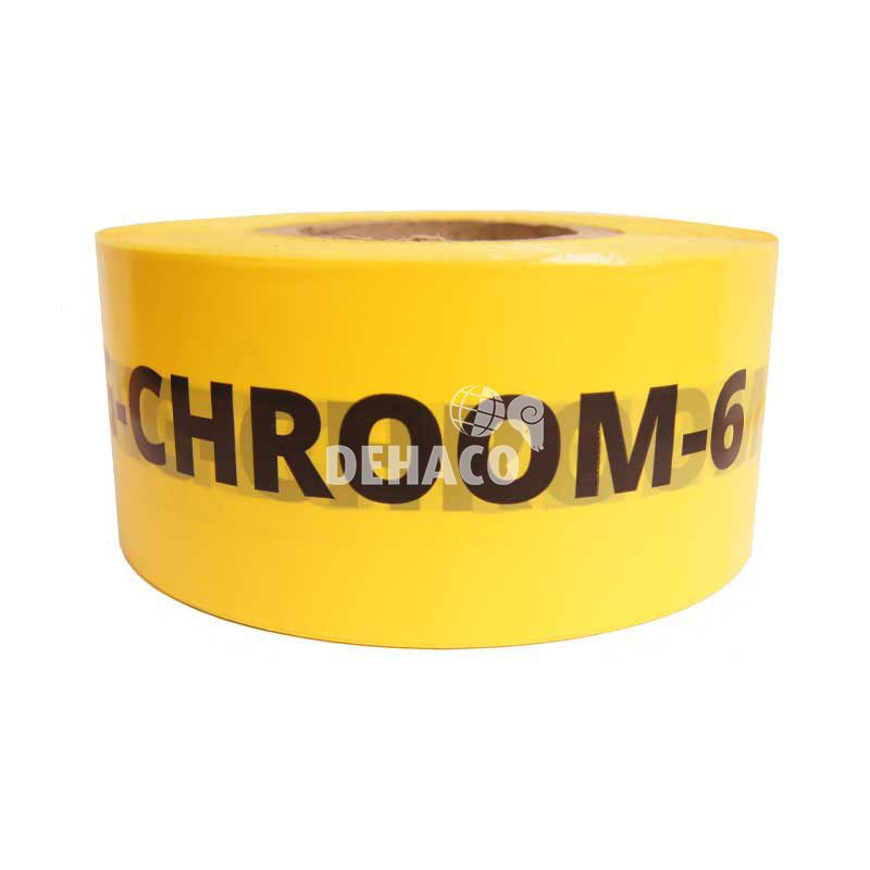 Absperrband „Chrom-6 – Zutritt verboten“ 8 cm x 500 Meter gelb DE
