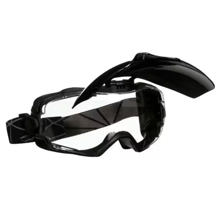 3M™ GoggleGear™ 6000 Schutzbrille, Scotchgard™ Anti-Beschlag- und Anti-Kratz-Beschichtung (K&N), klare Scheibe, mit hochklappbarer grauer IR5-Vorsatzscheibe, GG6001SGAF-IR5, 10/Karton