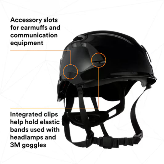 3M™ SecureFit™ X5000 Schutzhelm, belüftet, 1000V, CE, schwarz, X5012VE-CE