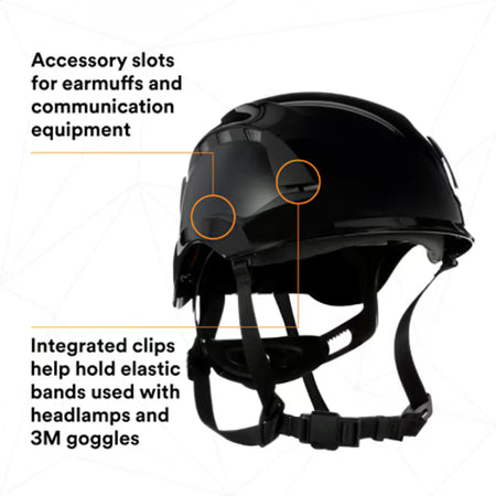 3M™ SecureFit™ X5000 Schutzhelm, belüftet, 1000V, CE, schwarz, X5012VE-CE
