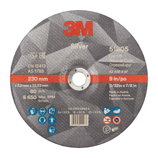 3M™ Silver Trennscheibe, T42, 230 mm x 2.5 mm x 22.23 mm