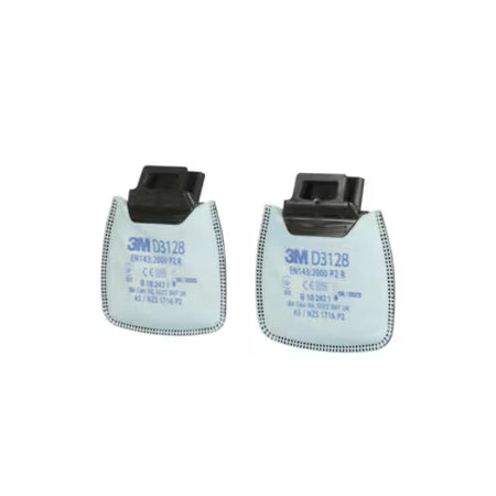 3M™ Secure Click™ Partikelfilter für störende Konzentrationen organischer Dämpfe/saurer Gase und Ozon bis zum 10-fachen des AGW, P2 R, D3128