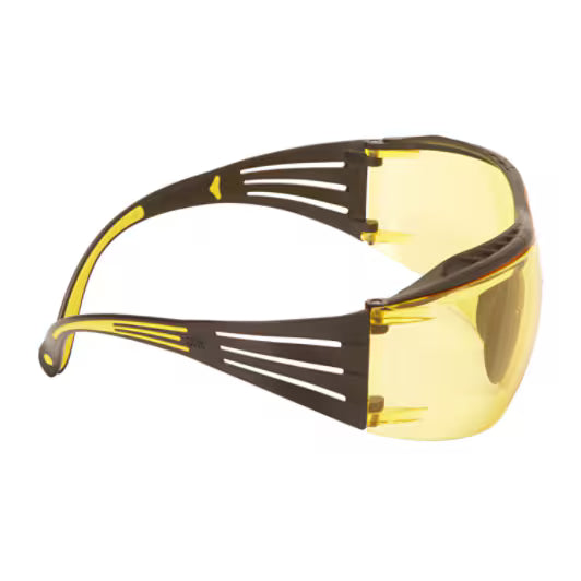 3M™ SecureFit™ 400X Schutzbrille, Gelb/Schwarz Rahmen, Scotchgard™ Anti-Beschlag und kratzfeste Beschichtung (K&N), bernsteinfarbene Gläser, SF403XSGAF-YEL-EU, 20/Karton
