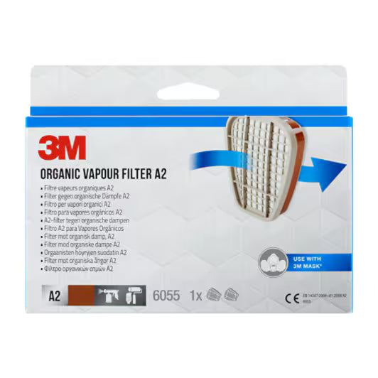 3M™ Gas- und Dämpfefilter 6055, A2 für 6000er und 6500er Serie, 1 Paar/Packung