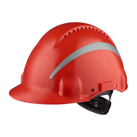 3M™ Schutzhelm, Uvicator, Ratschenverschluss, belüftet, reflektierend, Kunststoff-Schweißband, rot, G3000NUV-R-RD