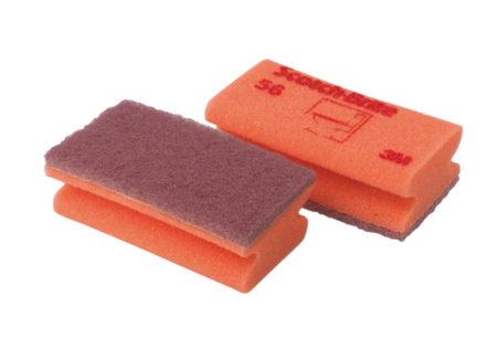 Scotch-Brite™ Scheuerschwämme für empfindliche Oberflächen 56, Beige/Rot, 70 mm x 133 mm, 10er-Pack