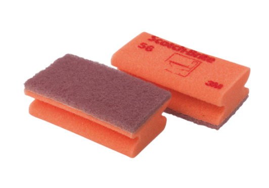 Scotch-Brite™ Scheuerschwämme für empfindliche Oberflächen 56, Beige/Rot, 70 mm x 133 mm, 10er-Pack