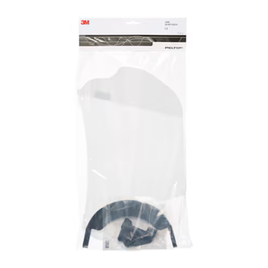 3M™ Gesichtsschutzschild, kurzer Schirm, Polycarbonat, klar, groß, V4KK