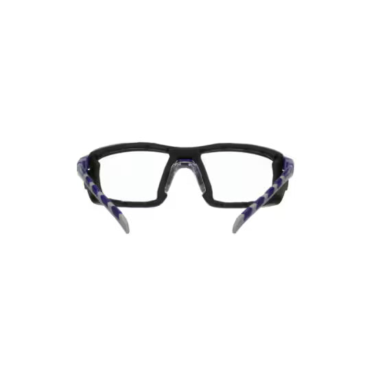 3M™ Solus™ Serie 2000, S2001SGAF-BGR‑F, grau/blaugrüne Bügel, Scotchgard™ Antibeschlagbeschichtung, klare AC-AK‑Gläser, Folienverpackung 20/Karton
