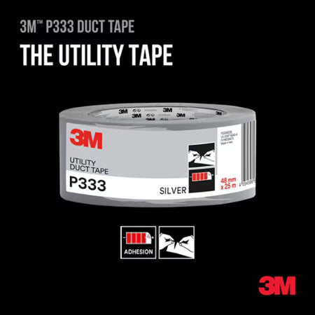 3M™ Gewebeband P333 SILBER, 48 mm x 25 m, 1 Rolle/Packung