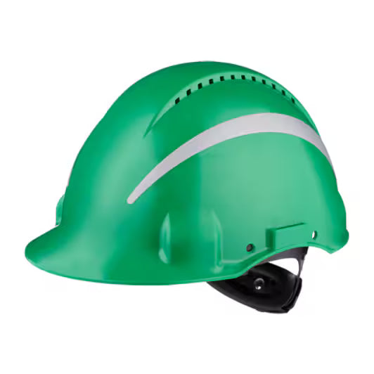3M™ Schutzhelm, Uvicator, Ratschenverstellung, Belüftung, reflektierend, Kunststoff-Schweißband, Grün, G3000NUV-R-GP