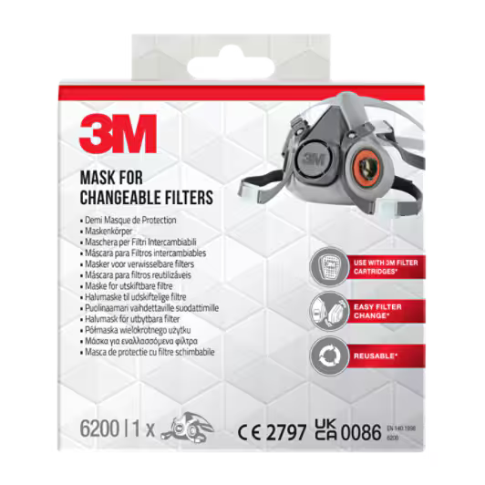 3M™ Maskenkörper für Wechselfilter M, 6200BC1, 1/Packung