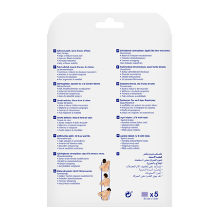 Nexcare™ Wärmepflaster N2005P, 9,5 cm x 13 cm, 5 Stück/Packung