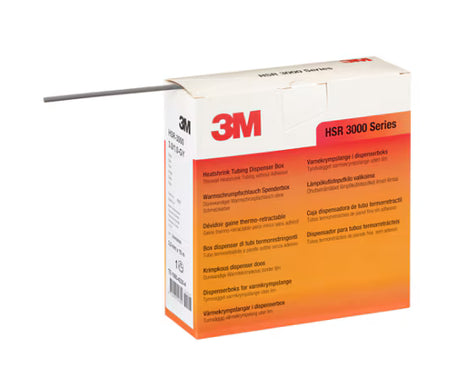 3M™ HSR 3000 Dünnwandiger Warmschrumpfschlauch auf Kleinrolle, Grau, 3/1 mm, 10 m, Spenderkarton