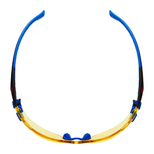 3M™ Solus™ 1000 Schutzbrille, blau/schwarzer Rahmen, Scotchgard™ Anti-Beschlag- und Kratzschutzbeschichtung (K&N), bernsteinfarbene Gläser, S1103SGAF-EU, 20/Karton