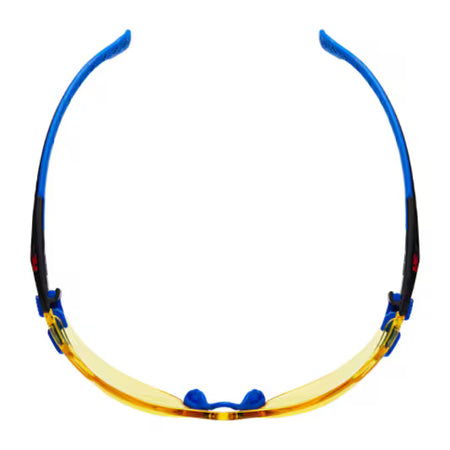 3M™ Solus™ 1000 Schutzbrille, blau/schwarzer Rahmen, Scotchgard™ Anti-Beschlag- und Kratzschutzbeschichtung (K&N), bernsteinfarbene Gläser, S1103SGAF-EU, 20/Karton