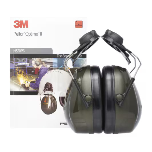3M™ PELTOR™ Optime™ II Kapselgehörschutz, grün, Helmbefestigung, H520P3E-410-GQ