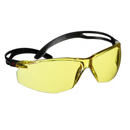 3M™ SecureFit™ 500 Schutzbrille, schwarzer Rahmen, Scotchgard™ Antibeschlag- und Kratzschutzbeschichtung (K&N), bernsteinfarbene Scheiben, SF503SGAF-BLK-EU, 20/Karton