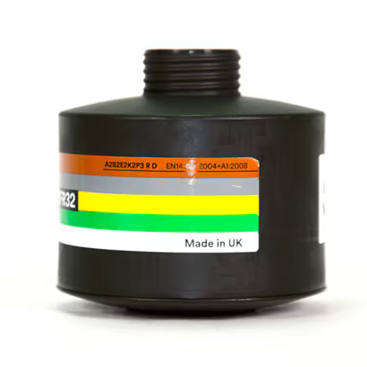 3M™ Gas-/Dampffilter und Partikelfilter mit DIN-Schraubgewinde CFR 32 A2B2E2K2-P3 R D, DT-4145E