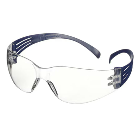 3M™ SecureFit™ 100 Schutzbrille, blaue Fassung, kratzfeste, klare Gläser, SF101AS-BLU-EU, 20/Karton
