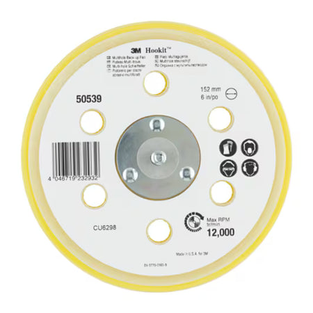 3M™ Hookit™ Mehrloch-Stützteller, 150 mm, 8 mm (5/16 Zoll), 50539