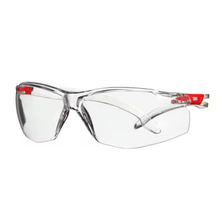 3M™ SecureFit™ 500 Schutzbrille, transparente und rote Fassung, Scotchgard™ Anti-Beschlag- und Kratzschutzbeschichtung (K&N), klare Gläser, SF501SGAF-RED-EU, 20/Karton