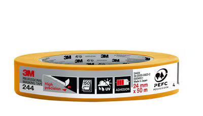 3M™ Professional Abdeckband, 24424SW, Verschiedene Untergründe, 24 mm x 50 m, 1 Rolle/Packung – 100 % PEFC SGSCH-PEFC-COC-110078
